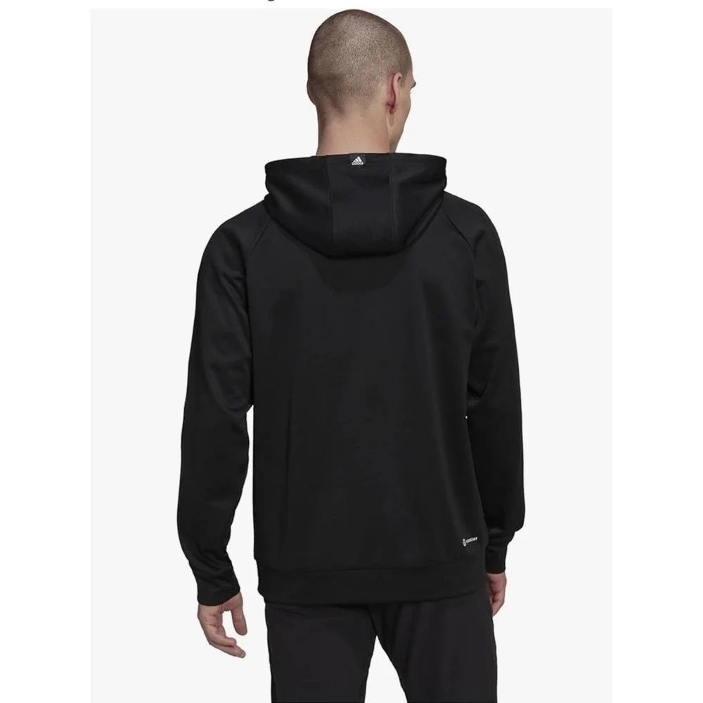Adidas Hoodie Men Size Large Black‎ Camo Logo Pullover Sweatshirt Outdoors NWT
